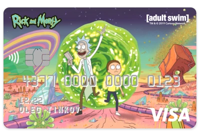 Тинькофф начинает выпуск карт с дизайном анимационного сериала Rick and Morty