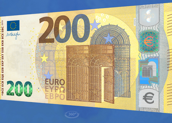 ЕЦБ показал новые купюры номиналом 100 и 200 евро