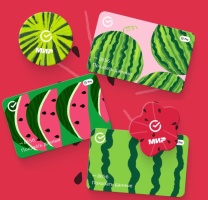 Сбер выпустил лимитированные «арбузные карты»