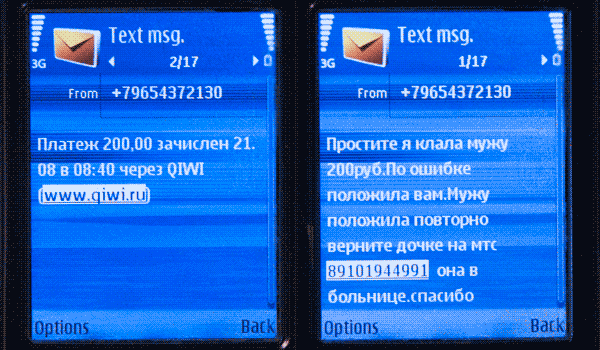 Мошенники для воровства средств используют SMS-сообщения от платежной системы QIWI