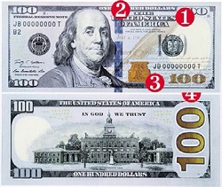 Новые сто долларов США: «колокол в чернильнице» - рис.3